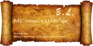 Büttner Liliána névjegykártya